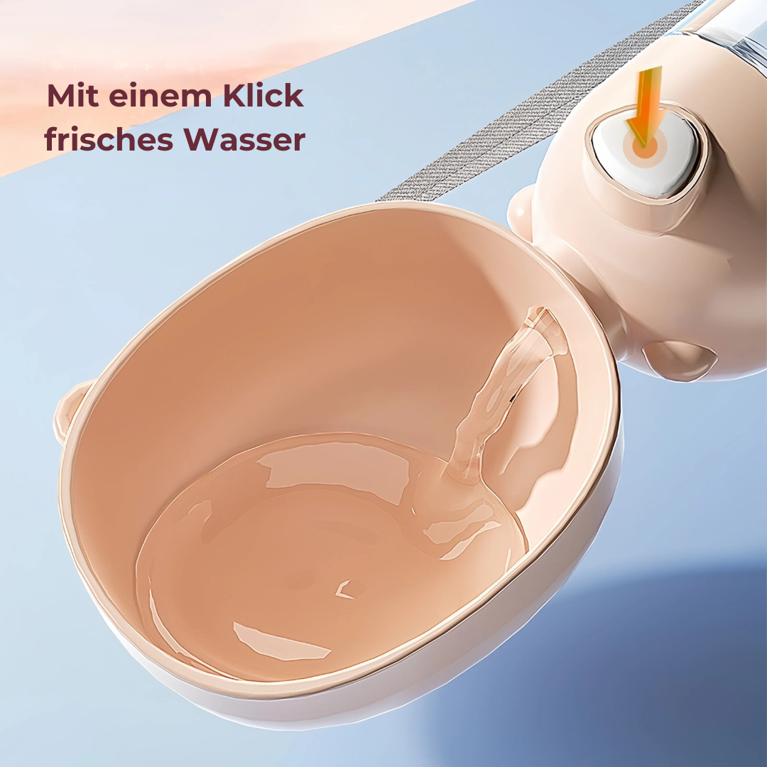 2-in-1 Trinkflasche & Futterspender für Hunde