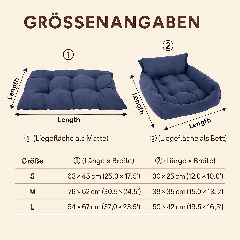 3-in-1 Hundebett – Kuscheln, Schlafen & Entspannen