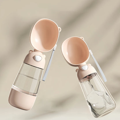 2-in-1 Trinkflasche & Futterspender für Hunde